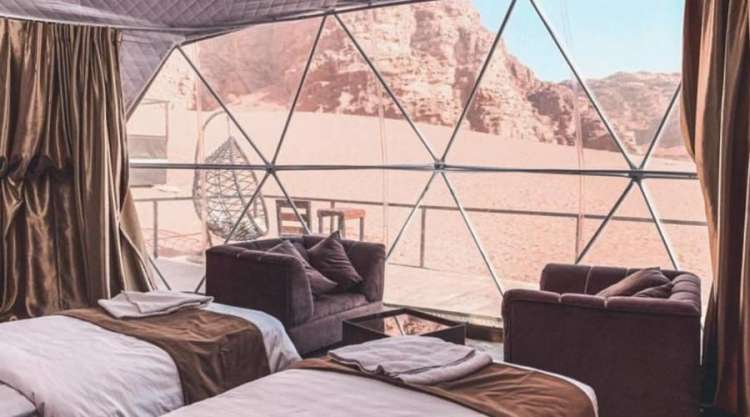 Vista dall'interno dell'igloo